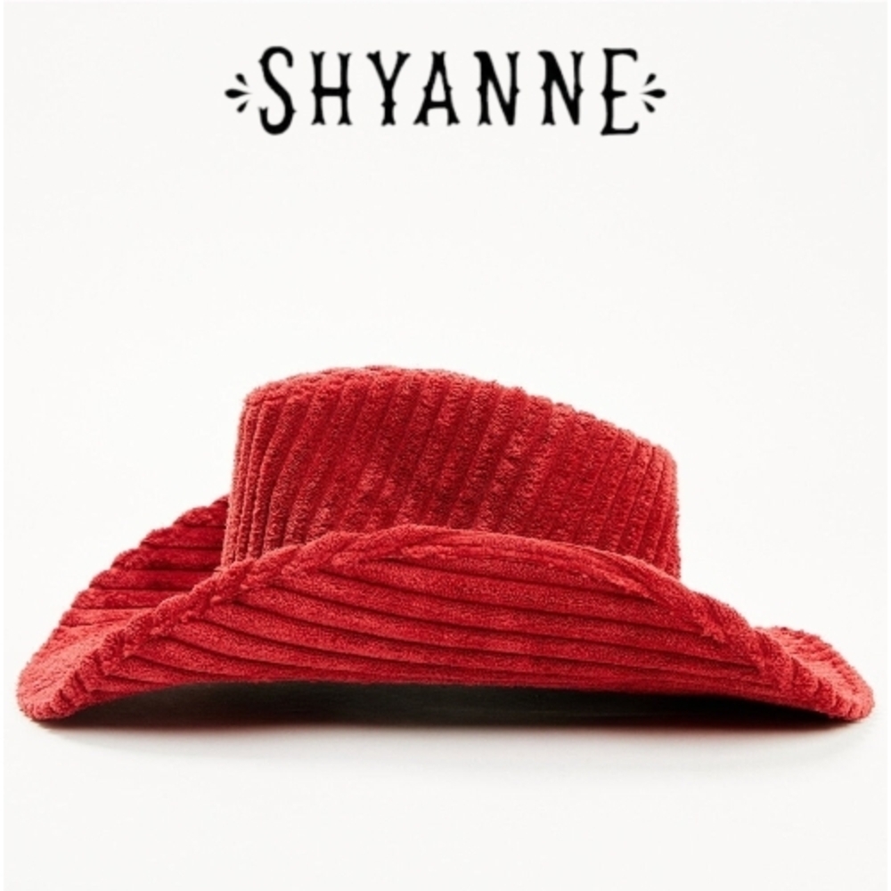 Shyanne Eastwood Red Corduroy Cowboy Hat - Women's Ribbed Fashion Hat - Picture 4 of 10